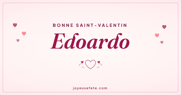 Image « Bonne Saint-Valentin Edoardo » au format large