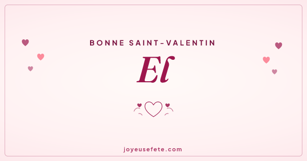 Image « Bonne Saint-Valentin El » au format large