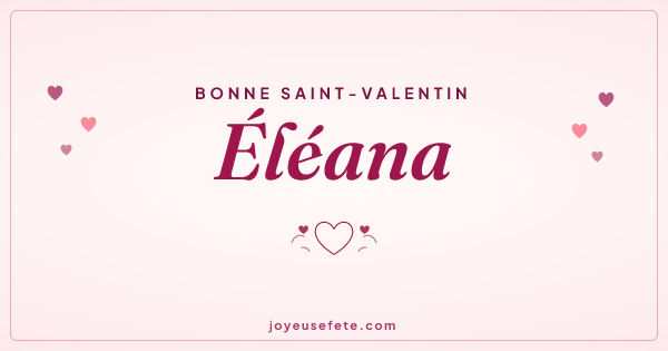 Image « Bonne Saint-Valentin Éléana » au format large