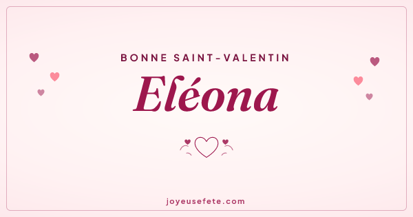 Image « Bonne Saint-Valentin Eléona » au format large