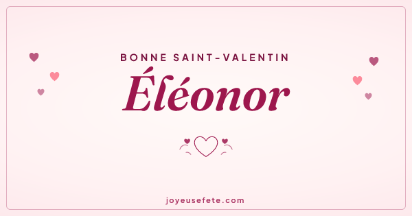 Image « Bonne Saint-Valentin Eléonor » au format large