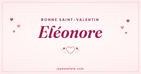 Image « Bonne Saint-Valentin Eléonore » au format large