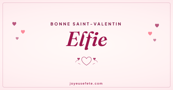 Image « Bonne Saint-Valentin Elfie » au format large