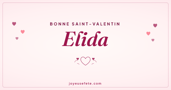 Image « Bonne Saint-Valentin Elida » au format large