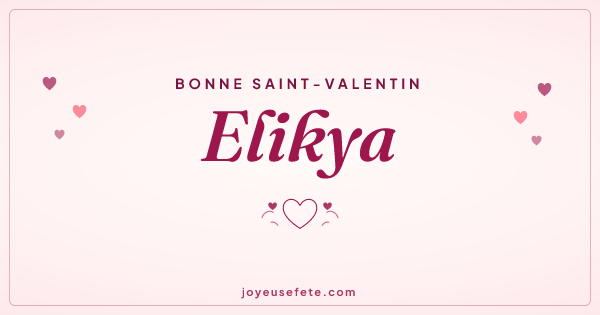 Image « Bonne Saint-Valentin Elikya » au format large