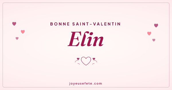 Image « Bonne Saint-Valentin Elin » au format large