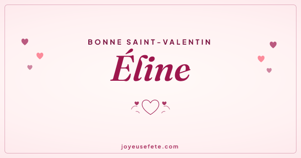 Image « Bonne Saint-Valentin Éline » au format large