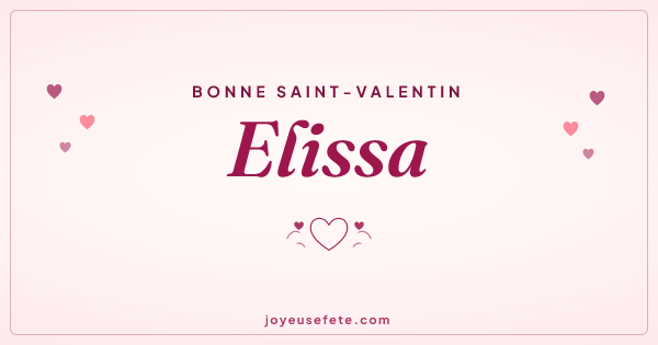 Image « Bonne Saint-Valentin Elissa » au format large