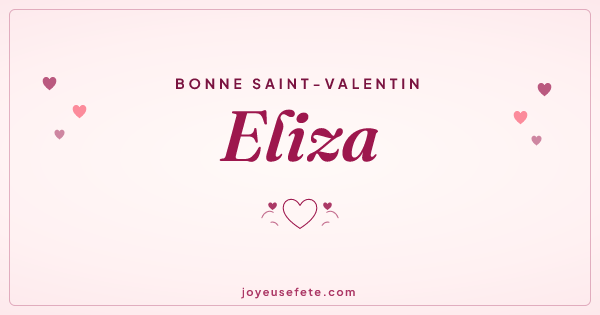 Image « Bonne Saint-Valentin Eliza » au format large