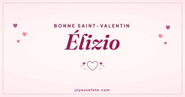 Image « Bonne Saint-Valentin Élizio » au format large