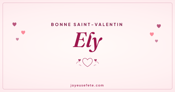 Image « Bonne Saint-Valentin Ely » au format large