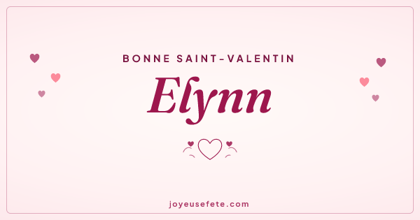 Image « Bonne Saint-Valentin Elynn » au format large