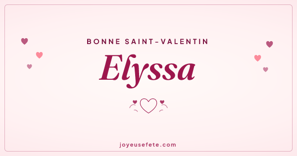 Image « Bonne Saint-Valentin Elyssa » au format large