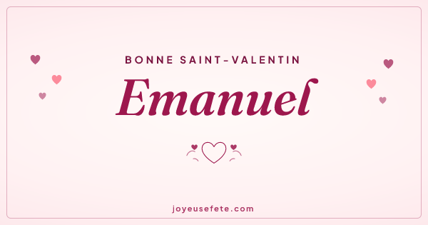 Image « Bonne Saint-Valentin Emanuel » au format large