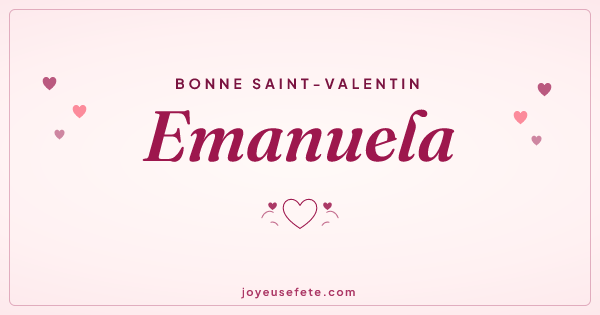 Image « Bonne Saint-Valentin Emanuela » au format large