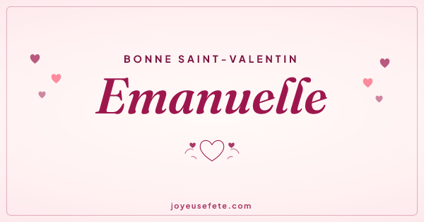 Image « Bonne Saint-Valentin Emanuelle » au format large