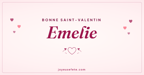 Image « Bonne Saint-Valentin Emelie » au format large