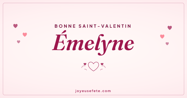 Image « Bonne Saint-Valentin Émelyne » au format large