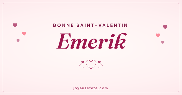 Image « Bonne Saint-Valentin Emerik » au format large