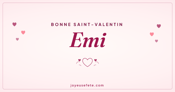 Image « Bonne Saint-Valentin Emi » au format large