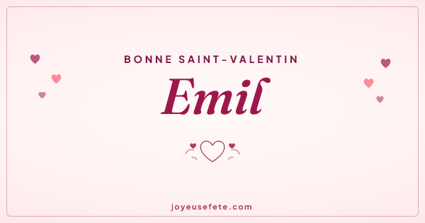 Image « Bonne Saint-Valentin Emil » au format large