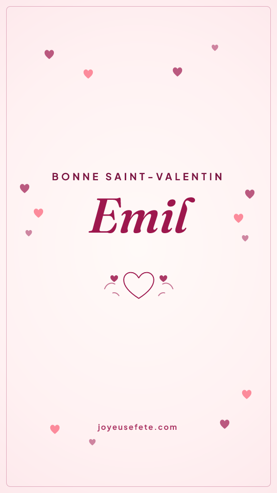 Image « Bonne Saint-Valentin Emil » au format story