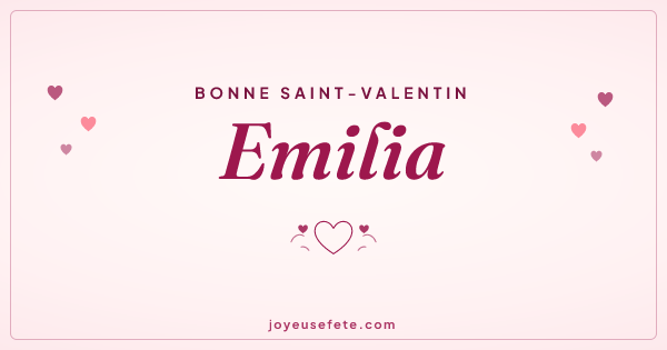 Image « Bonne Saint-Valentin Emilia » au format large