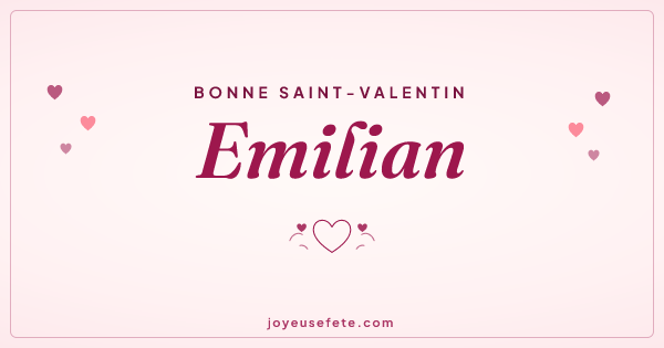 Image « Bonne Saint-Valentin Emilian » au format large