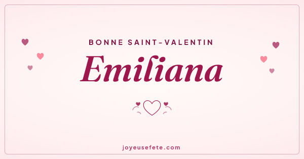 Image « Bonne Saint-Valentin Emiliana » au format large