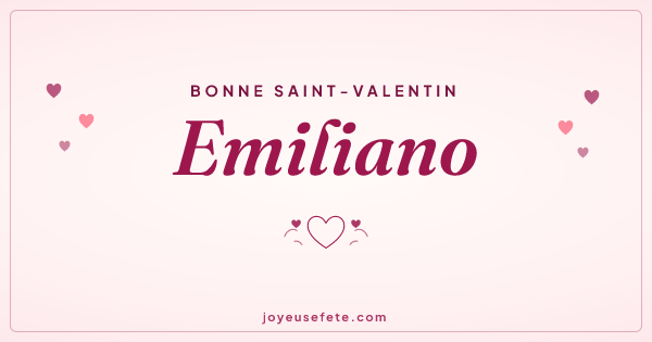Image « Bonne Saint-Valentin Emiliano » au format large