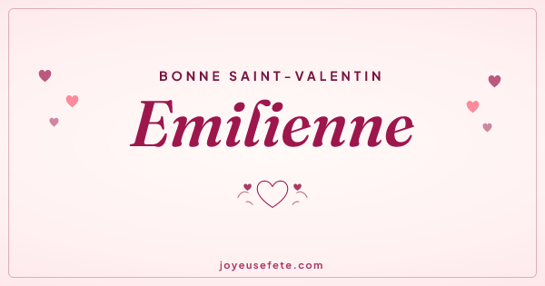 Image « Bonne Saint-Valentin Emilienne » au format large
