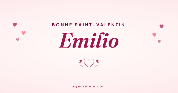 Image « Bonne Saint-Valentin Emilio » au format large