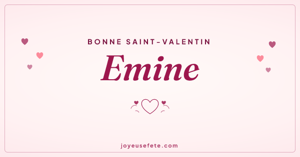 Image « Bonne Saint-Valentin Emine » au format large