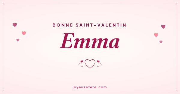 Image « Bonne Saint-Valentin Emma » au format large