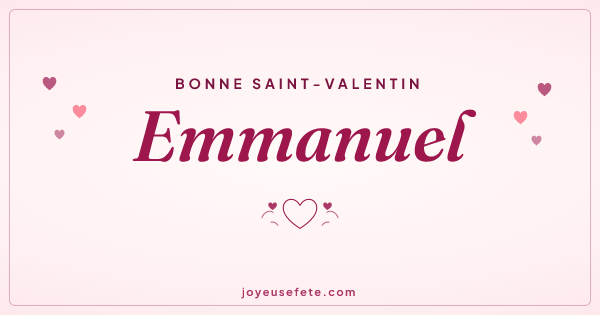 Image « Bonne Saint-Valentin Emmanuel » au format large