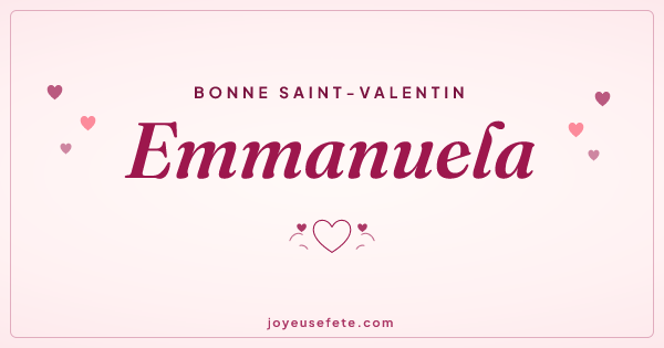 Image « Bonne Saint-Valentin Emmanuela » au format large