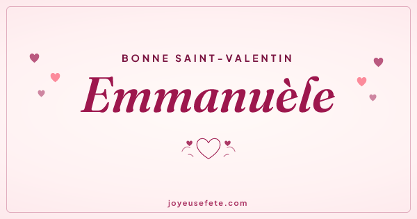 Image « Bonne Saint-Valentin Emmanuèle » au format large