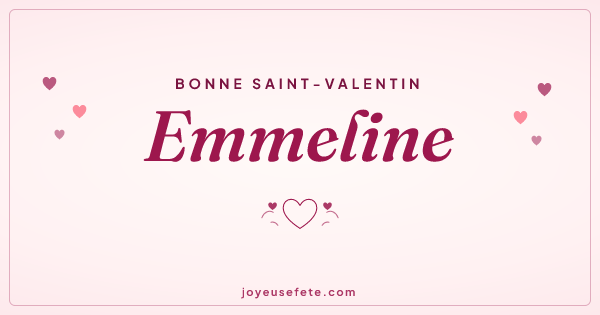 Image « Bonne Saint-Valentin Emmeline » au format large