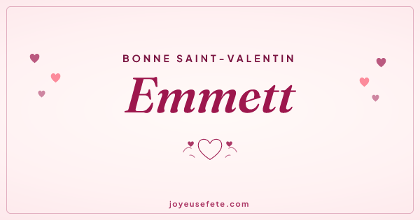 Image « Bonne Saint-Valentin Emmett » au format large