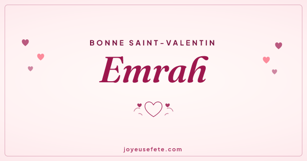 Image « Bonne Saint-Valentin Emrah » au format large
