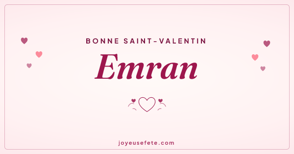 Image « Bonne Saint-Valentin Emran » au format large