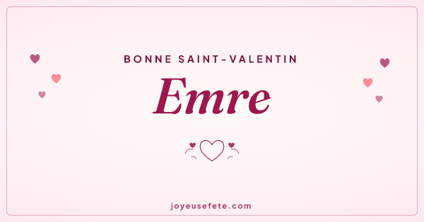 Image « Bonne Saint-Valentin Emre » au format large