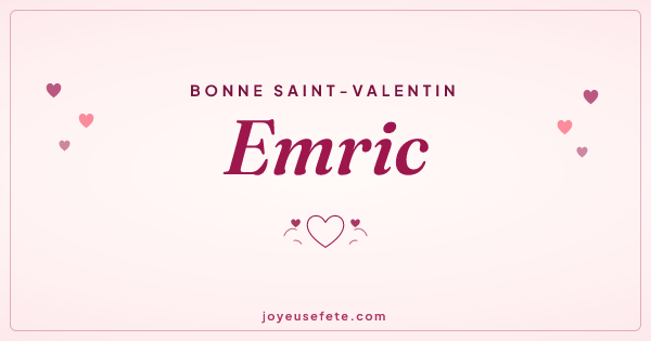 Image « Bonne Saint-Valentin Emric » au format large