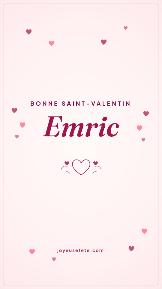 Image « Bonne Saint-Valentin Emric » au format story