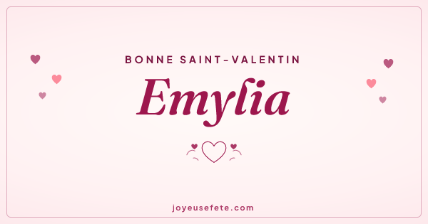 Image « Bonne Saint-Valentin Emylia » au format large