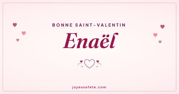 Image « Bonne Saint-Valentin Enaël » au format large