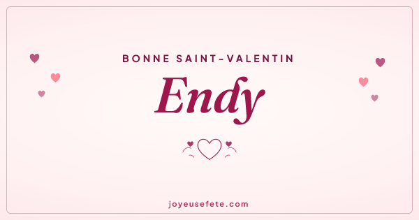 Image « Bonne Saint-Valentin Endy » au format large