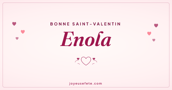 Image « Bonne Saint-Valentin Enola » au format large