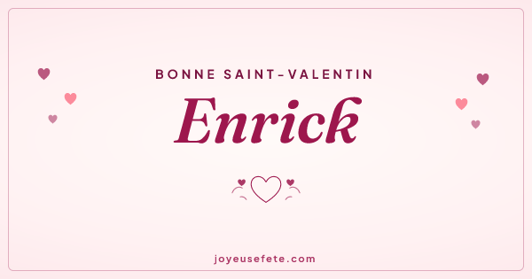 Image « Bonne Saint-Valentin Enrick » au format large