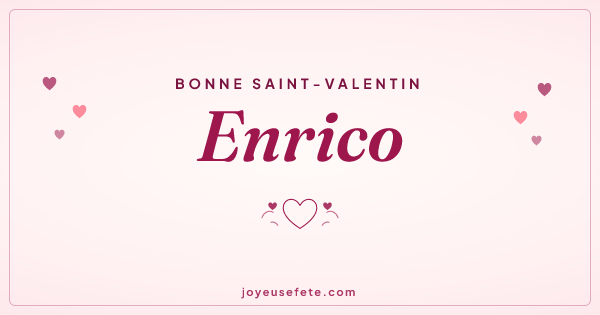 Image « Bonne Saint-Valentin Enrico » au format large